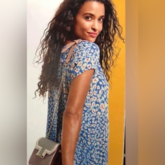 CAbi Blue Button Back Top - Picture 2 of 7